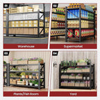 71" Wide Storage Shelves, 5000LBS Garage Shelving Heavy Duty, Standing Shelf Units, 4 Tier Metal Adjustable Storage Shelving Rack for Shop Warehouse Basement, 71'' W x 24''D x 70'' H