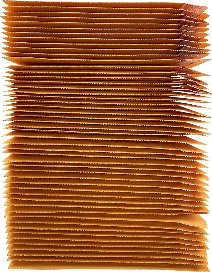 Amazon Basics Kraft Bubble Mailer, 6" x 10" (Internal Size - 5.75" x 9"), 50-Pack, Self-Seal, Brown