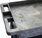550lb Capacity Heavy Duty Plastic Utility Cart 34-1/2" L x 16-3/4" W with Handle 3 Shelves Pake Handling Tools