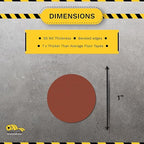 Mighty Line 1" Solid Dot Shaped Floor Marking Tape for Safety, Caution, Warning, Heavy-Duty, Peel and Stick, Adhesive Circle Spots, Industrial Quality, Brown, Pack of 200