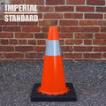 Traffic Cones - Safety Cones - 18" Orange Cones with 2 Reflective Collars - Construction Cones - Road Cones - Parking Cones - Street Cone (16 pack)