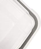 IRIS USA WeatherPro 32 Qt Storage Bins with Lids, 4 Pack, BPA-Free Plastic Gasket Box with Tight Latch and Seal, Stackable Nestable Tote Tub - Clear/Black