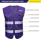 Shine Bright Safety Vest - High Visibility with Reflective Straps and Pockets – Premium, Soft, Durable, and Breathable