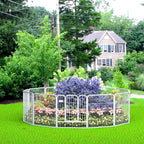 ZXMOTO Decorative Garden Fence 12 Pack 32in (H) x 28ft (L) with Lock,Metal Wire Fencing Border Animal Barrier,Flower Edging for Yard Landscape Patio Outdoor Decor