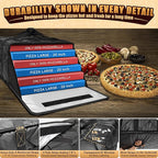 MyLifeUNIT Pizza Bag for Delivery, Thermal Insulated Pizza and Food Delivery Bag, 20" x 20" x 14" Pizza Warmer Bag, Holds 6-7 Large 18" Pizza Boxes, Hot Pizza Carrier Insulated Bags