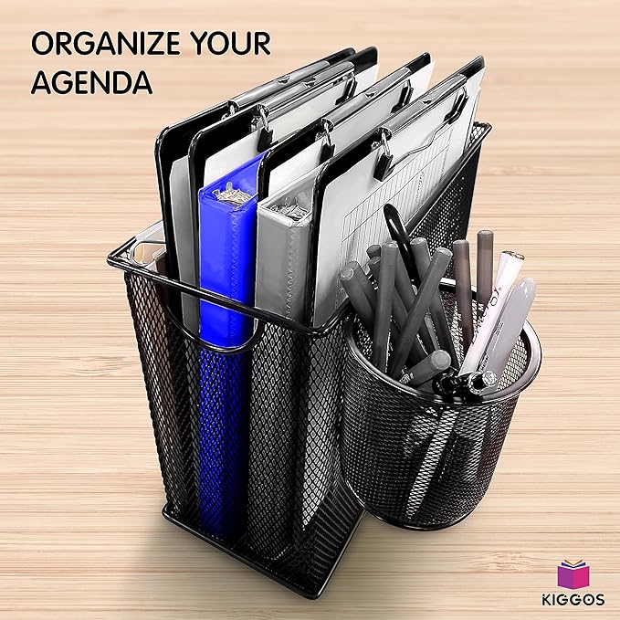 25 Pack Plastic Clipboards Black Clip Boards with Low Profile Metal 12.5 x 9 Inch Letter Size Bulk Class Set Black Acrylic Hanging Hook - Holds 100 Sheets
