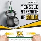 Bungee Cords with Hooks, 48 Inch Adjustable Green Bungee Cords with Carabiner Heavy Duty Outdoor, 8mm Thick Easy to Adjust Bungee Rope UV Resistant for Truck Bed, Bike Rack, Trash Can, Moving, 6 Pack