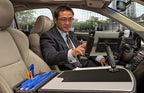 AutoExec GripMaster Car Desk for Your Vehicle Workstation and Mobile Office, Grey with Tablet Mount
