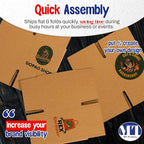 MT Products Custom Printed Kraft Cardboard Shipping Boxes 5" x 5" x 5" - Personalized Mailing Boxes and for Gifting