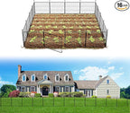 FXW Decorative Garden Fence for Yard - 20in(H) x 29.6ft(L) 16 Panels - Metal Fencing Panels - Animal Barrier Border for Dogs & Rabbits, Flower & Plant Edging