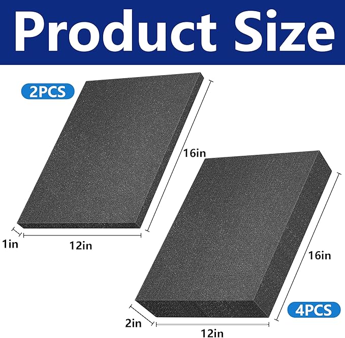 DECOHS 6 Pcs Pick Apart Foam Insert- 2 Sizes Pick and Pluck Foam- Pluck Pre Cube Sheet Foam with Bottom Use for Toolbox Game Box Cases Storage Drawer