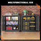 Greenvelly Metal Storage Cabinet with Doors and Shelves,Lockable Storage Cabinet for Office,36”Black Metal Utility Cabinet Garage Cabinets, Lockable File Cabinet for Home Office, Garage, Kitchen, Shop