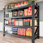 2000LBS Heavy Duty Garage Shelving Units,40" Wide & Deep Storage Shelves,Metal Garage Shelves,Large Storage Rack,Steel Shelf,Industrial Shelving for Shop,Warehouse,Basement,40" W x 20" D x 60" H
