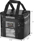 New Star Foodservice 1028683 Commercial Quality Insulated Food Delivery Bag Half-Size,(12" W x 11.5" H x 9.5" D)