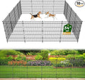 10 Panels No Dig Garden Fence Animal Barrier, 34in(H) × 22.5ft(L) Decorative Metal Outdoor Dog Fence, Rustproof Pet Fencing for Yard, Patio, Flower Bed -Temporary Fencing| Easy to Install