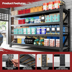 68" Wide Industrial Storage Shelves, 8000LBS Garage Shelving Heavy Duty, Standing Shelf Units, 4 Tier Metal Adjustable Storage Shelving Rack for Shop Warehouse Basement, 68'' W x 24''D x 63.5'' H