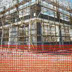 Houseables Plastic Mesh Fence, Construction Barrier Netting, Orange, 4'x100' Feet, 1 Roll, Garden Fencing, Fences Wrap, Above Ground, for Snow, Poultry, Chicken, Safety, Deer, Patio, Garden Netting