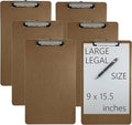 Trade Quest Legal Size Clipboard 9'' x 15.5'' Low Profile Clip Hardboard Single (Pack of 6)