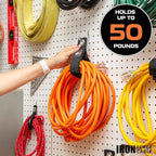 Iron Forge Cable Extension Cord Wrap Organizer, 12 Piece Multi-Pack - 3 Pieces of Small, Medium, Large, and XL Hook and Loop Hanger Wraps Up to 50 lbs