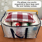 VENO 10 Pack Moving Bags and Large Christmas Storage Bins with lids. Alternative to Moving Boxes, Packing Supplies for College. Extra Large Heavy Duty Totes for Packaging (Clear, 10 Pack)