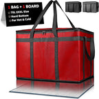 Insulated Food Delivery Bag, Commercial Grade Pizza Carrier for Hot and Cold Food, Large Reusable Catering Cooler Bag 22x15x14, Pizza Delivery Box for Uber Eats, Doordash Essentials