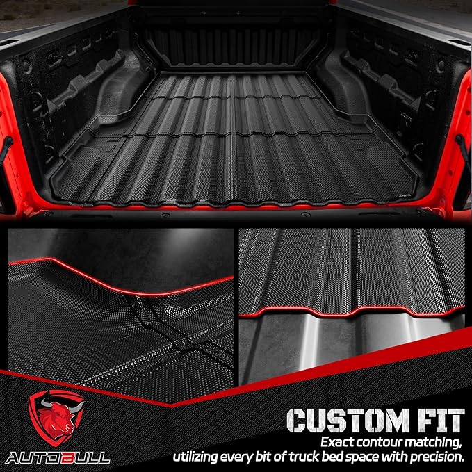 Truck Bed Mat Bed Liner Fit for Chevy Colorado/GMC Canyon 2023 2024 2025 2026 5FT Accessories, Vehicle Truck Bed Liner Custom Fit All Weather Protection TPE Pickup Car Bed Mat