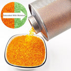750 Grams Gun Safe Dehumidifier, Reusable Canister Desiccant Dehumidifier, Rechargeable 1.65 Lbs Indicating Silica Gel Orange to Green, Pack of 1