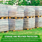 Farm Plastic Supply - Pallet Cover Bags 5 Pack - 3 Mil Clear (55" x 53" x 75") - Heavy Duty Construction Grade Strength Pallet Bags, Polyethylene Pallet Bags, Outdoor Protection, and Pallet Storage