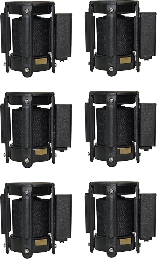 Retractable Stanchion, 6 SPECIALTY Posts + Signframe, 36" Ht, 78" Special Event & Holiday Theme Belt + Bonus Replacement Cassettes + Wall Receiver (YEL Post/Grand Opening Belt)
