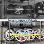 Garvee Metal Storage Shelves Heavy Duty Metal Shelving, 4-tier Wire Shelving Unit Shelves for Storage, Adjustable Shelf Organization for Garage Pantry Kitchen Commercial Basement, 59"W*13.8"D*59.5"H