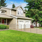 Metal Garden Fence 32 in H x 28 in W 5 Panels (4 Panels + 1 Gate) Total Length 11.6 ft, No Need Dig Rustproof Animal Barrier Fencing Border Fence for Dog, Patio,Yard, Landscape, Flower Bed