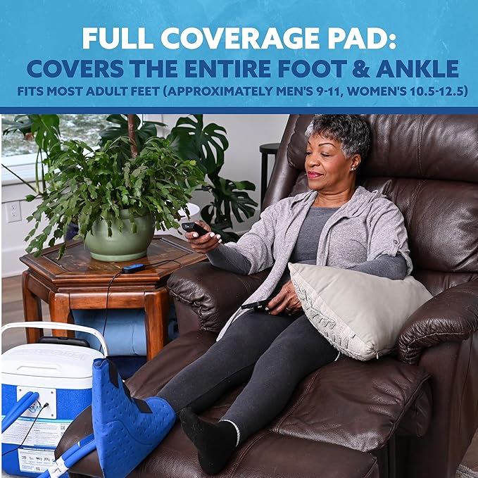 Polar Active Ice 3.0 Cold Therapy Ice Machine System with Programmable Timer, Foot Therapy Compression Pad, Lightweight 16 Quart Cooler, Quiet Pump, Strong Cryotherapy Pain Relief Treatment