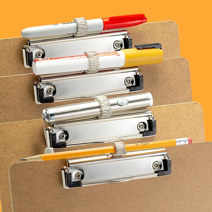 Achieva Recycled Wood Clipboard, Letter Size, Low Profile Clip with Pen Holder, 24 PK (68003)