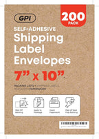 2000 Count 7" x 10" Shipping Label Envelopes, Clear Packing List Pouches with Self-Adhesive Back, Top Loading for Shipping Labels Sleeves, for Packing Slips, Labels Invoices & Paperwork. GPI