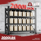 40" Wide Storage Shelves, 2000LBS Garage Shelving Heavy Duty, Standing Shelf Units, 4 Tier Metal Adjustable Storage Shelving Rack for Shop Warehouse Basement, 40'' W x 20''D x 60'' H