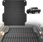 TripleAliners Truck Bed Mat Compatible with 2017-2024 2025 2026 Honda Ridgeline Accessories 5.3FT Vehicle Perfectly Flush All Weather Protection TPE Heavy Duty Pickup Car Bed Cargo Mat