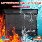 Fireproof Bag for Cash & Documents - A4 (11x13.3") Waterproof Fireproof Document Bag, 4200℉ Resistant, Reflective, Secure Protection for Valuables