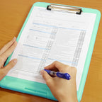 Think2Master Teal Plastic Storage Clipboard. | 25% Heavier & 25% Sturdier| Heavy Duty and Won’t Flex or Bend Like Other Brands (Compare The Weight). Storage Compartment Holds 150 Letter Sized Paper.