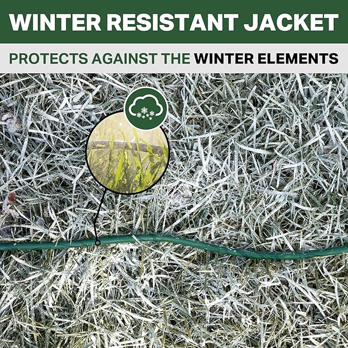Weatherproof Outdoor Extension Cord 100 ft, 16/3 SJTW 100ft Green Extension Cord 3 Prong, Long Exterior for Outdoor Lights & Landscaping, UL Certified - US Veteran Owned