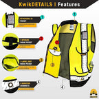 KwikSafety - Charlotte, NC - GODFATHER Safety Vest [CUSHIONED COLLAR + TABLET POCKET] ANSI OSHA