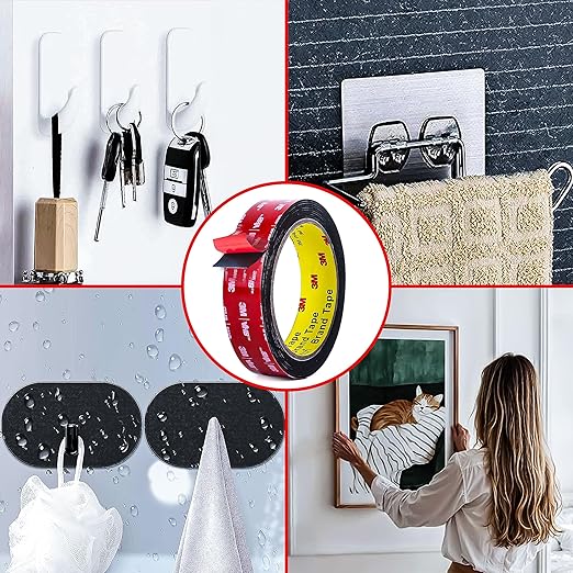 3M Double Sided Mounting Tape, Heavy Duty Waterproof Adhesive, 1 inch by 15 ft Strong VHB Foam for Walls, Automotive, Home Office Decor