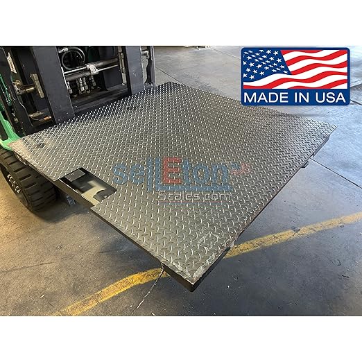 Industrial Floor Scale with Indicator, Accurate Digital 60" x 60" (5’x5’) Pallet Scales for Warehouse or Shipping Weighing NTEP Certified (Legal for Trade) (2500 lbs x 0.5 lb)