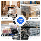 IDL Packaging 5" Stretch Wrap Mini Roll, 700 feet, 120 Gauge (Pack of 8) with a Plastic Handle Included – Industrial Grade Clear Plastic Wrap – Improved Protection for Packing, Moving, or Office