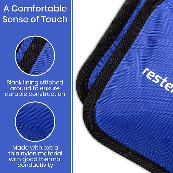 Rester's Choice Gel Cold & Hot Packs (2-Piece Set) Medium 5x10 in. Reusable Warm or Ice Packs for Injuries, Hip, Shoulder, Knee, Back Pain – Hot & Cold Compress for Swelling, Bruises, Surgery