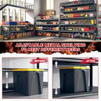 REIBII 84“H Garage Shelving Heavy Duty Storage Shelves 3500 LBS Adjustable Metal Shelving Uints and Storage for Garage, Warehouse, School, Commercial, Business, 60 "W x 84 "H x 24 "D, 2 Pack