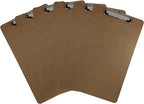 Trade Quest Legal Size Clipboard 9'' x 15.5'' Low Profile Clip Hardboard Single (Pack of 6)