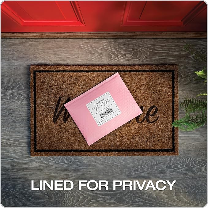 Quality Park Bubble Mailers, 6 x 9, Pink Poly Mailers, Padded Envelopes, Shipping Bags, Water Resistant, Self Seal, 50 Per Box (QUA85907)