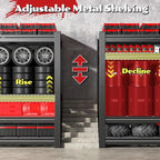 60.1" W Storage Shelves Extra Wide Metal Shelving 2500LBS Garage Shelving Adjustable 4 Tier Garage Shelves Industrial Metal Shelf for Basement Warehouse Shop 60.1" W x 24.1" D x 60" H