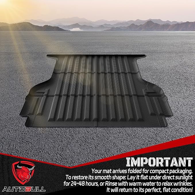 Truck Bed Mat Bed Liner Fit for Ford Ranger (5FT, 59.6" Bed) 2019-2023, Vehicle Truck Bed Liner Custom Fit All Weather Protection TPE Pickup Car Bed Mat