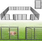 Decorative Garden Fence with Gate, 40 in(H) x 77 ft(L) Rustproof Metal Fence Panels No Dig Fence with Full Panel Gate, Dog Fence Outdoor for Yard, Animal Barrier Garden Fencing for Yard